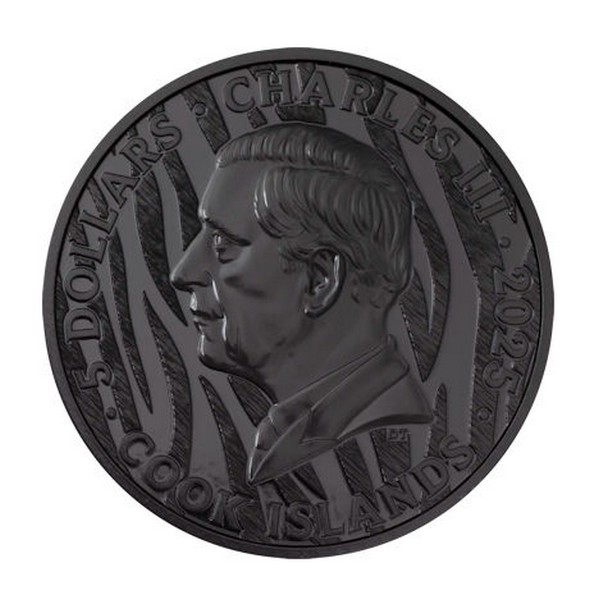 TYGR coin Black and White Tiger coloured – 1 oz stříbrná mince