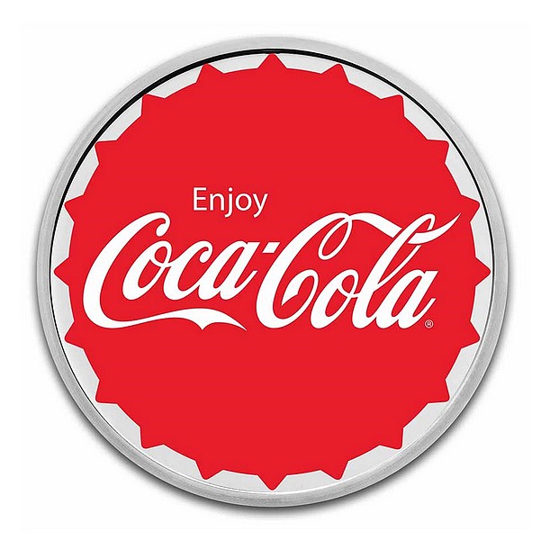 COCA COLA ZÁTKA Coca-Cola Colorized Round (Bottle Cap)