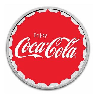COCA COLA ZÁTKA Coca-Cola Colorized Round (Bottle Cap)