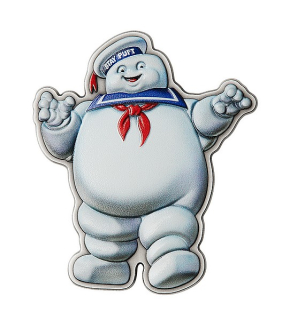 KROTITELÉ DUCHŮ OBŘÍ MARŠMELOUN coin Ghostbusters Stay Puft Marshmallow Man Shaped – 2 oz stříbrná mince