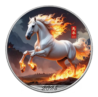 ROK KONĚ 2026 OHNIVÝ KŮŇ coin American Silver Eagle Fire Horse 2026 – 1 oz stříbrná mince