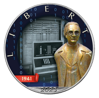 VYNÁLEZY POČÍTAČ coin Silver Eagle Inventions Computer – 1 oz stříbrná mince