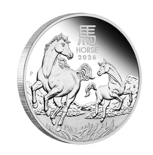 ROK KONĚ Lunární série III. coin Year of the Horse proof – 1 oz stříbrná mince