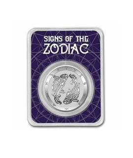 ZNAMENÍ ZVĚROKRUHU RYBY coin Signs of the Zodiac Pisces – 1 oz stříbrná mince