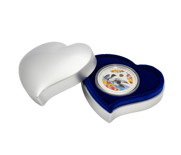 DÁREK Z LÁSKY DRAHOCENÁ LÁSKA POTÁPLICE SEVERNÍ coin Love is Precious Great Northern Diver – 1 oz stříbrná mince