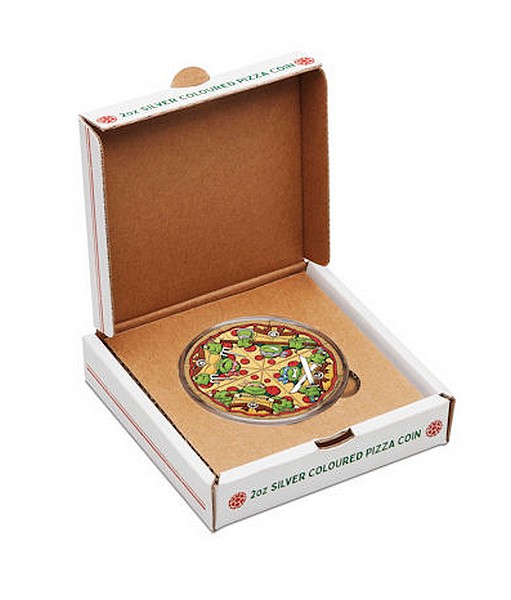 PIZZA ŽELVY NINJA coin Pizza Teenage Mutant Ninja Turtles – 2 oz stříbrná mince