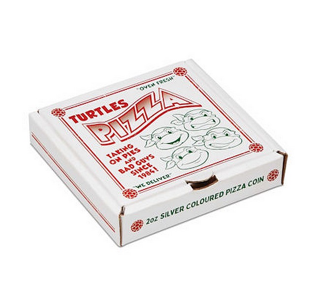 PIZZA ŽELVY NINJA coin Pizza Teenage Mutant Ninja Turtles – 2 oz stříbrná mince