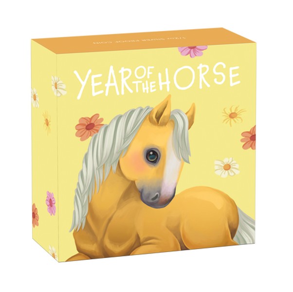 ROK KONĚ coin Year of the Horse Baby Horse – 1/2 oz stříbrná mince