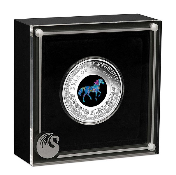 ROK KONĚ 2026 OPAL coin Australian Opal Lunar Series Year of the Horse – 1 oz stříbrná mince