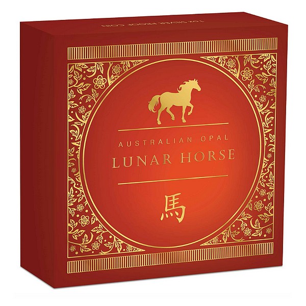 ROK KONĚ 2026 OPAL coin Australian Opal Lunar Series Year of the Horse – 1 oz stříbrná mince