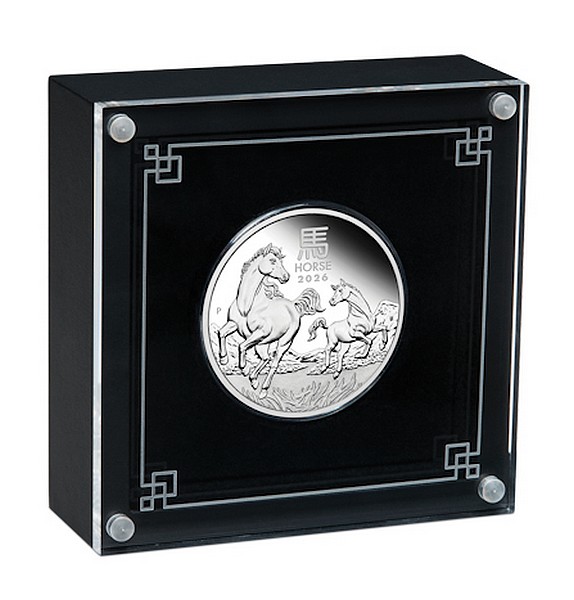 ROK KONĚ Lunární série III. coin Year of the Horse proof – 1 oz stříbrná mince