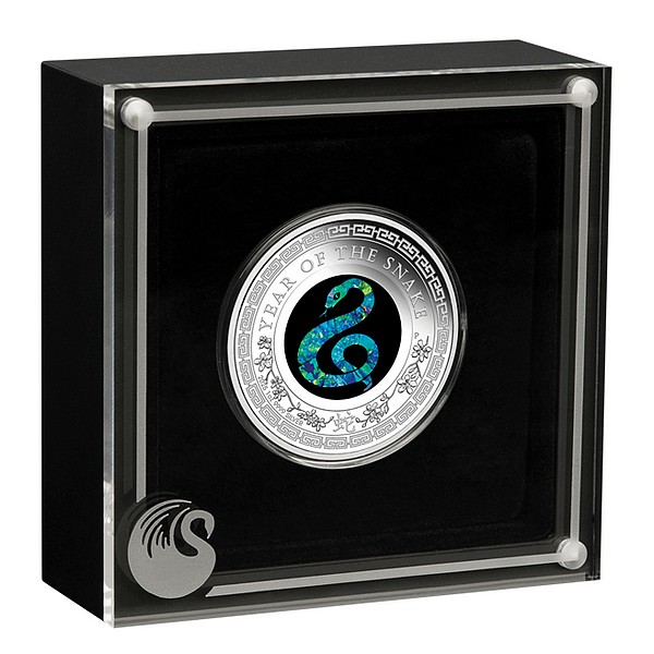 ROK HADA 2025 OPAL coin Australian Opal Lunar Series Year of the Snake – 1 oz stříbrná mince